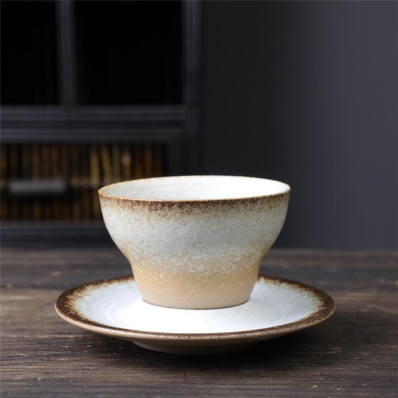 Creative Ceramic Cup Light Luxury Coffee Cup Saucer Set Retro Design Water Cup Afternoon Tea Cup