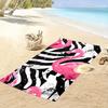 Elegant pink flamingo flair Print beach towel, quick drying, suitable for travel, outdoor sports, jogging, the beach and swimming, gift