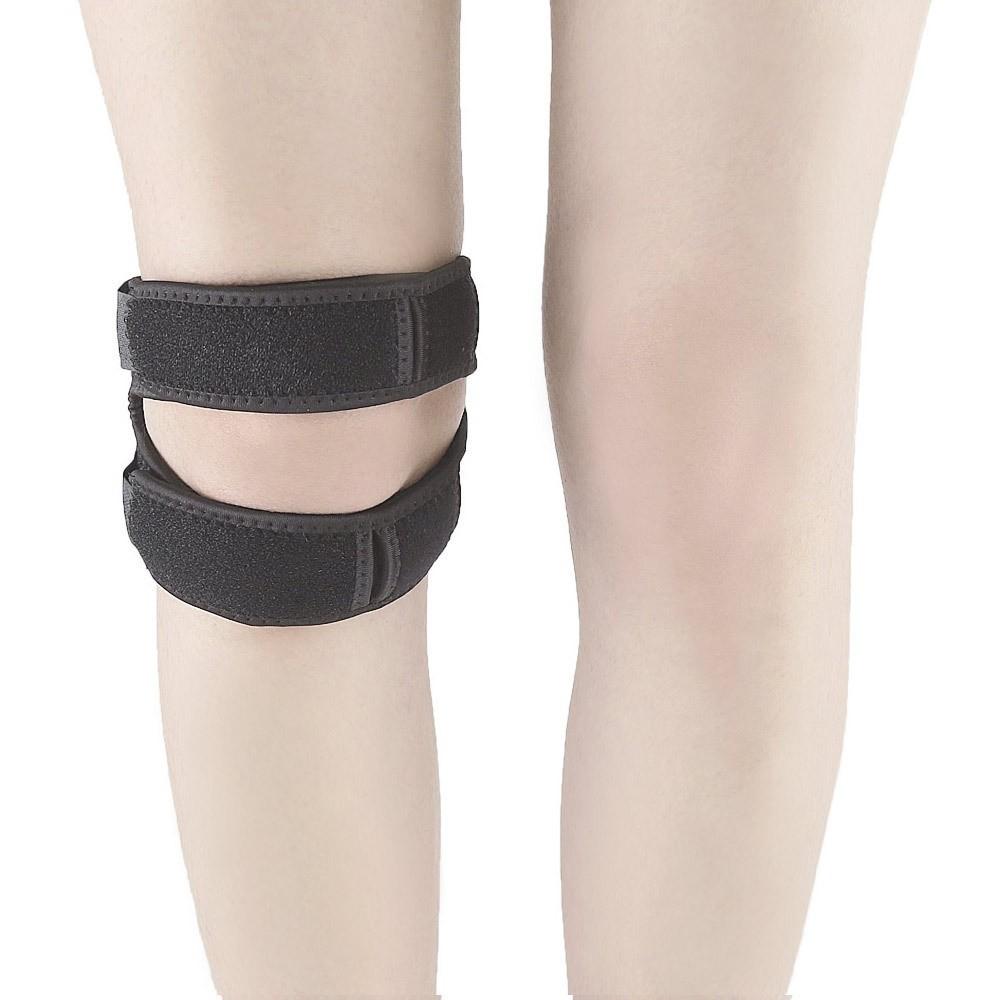 

Sports Pressurized Patella Belt, Mountaineering Running Basketball Knee Pads, Breathable Shock Absorption Fitness Two-way Adjustment Sports Knee Pads чёрный