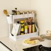 2 Tier Space Saving Pull Out Storage Box Durable Large Capacity Kitchen Bathroom  Essential Drawer Organizer Kitchen Organizer