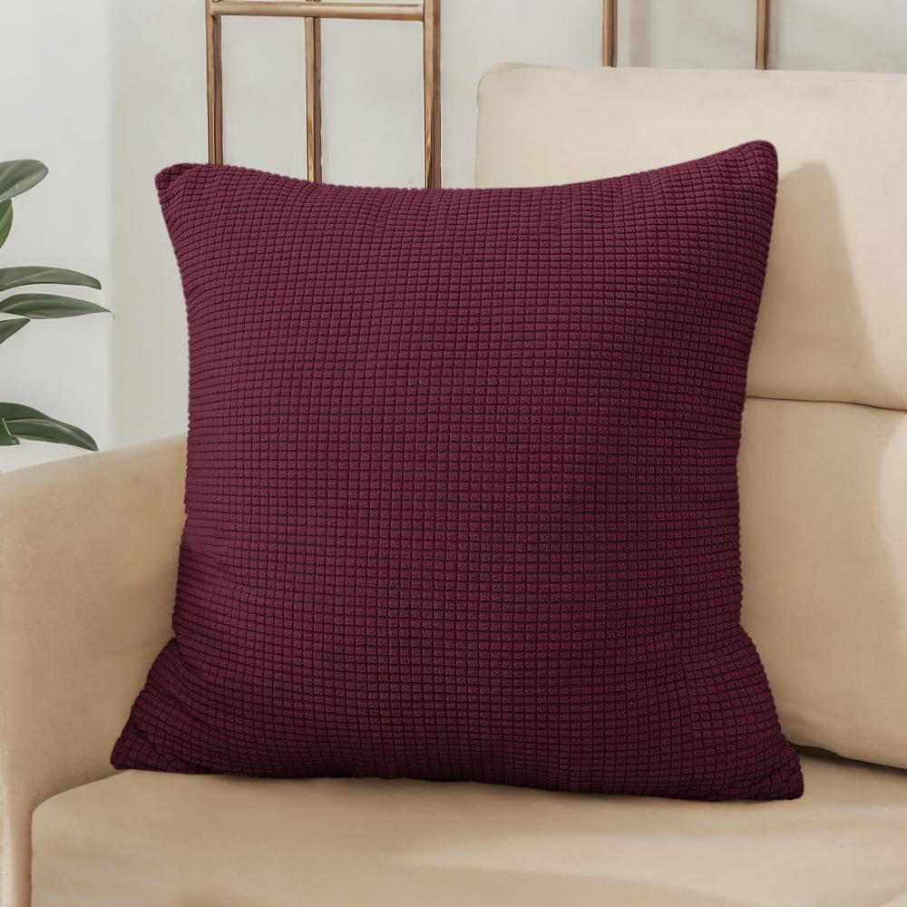 40x40 45x45 50x50 Housse de coussin Jacquard Couleur Unie pour Canapé Bureau Coussin lombaire Housse de coussin Décoration de Maison