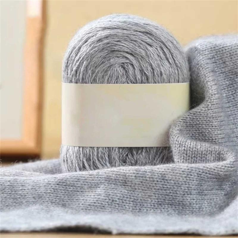 Weiches Mohair Kaschmir Wolle Strickgarn Leichtes Handstrickgarn DIY Schal Schal Häkelgarn für DIY Pullover