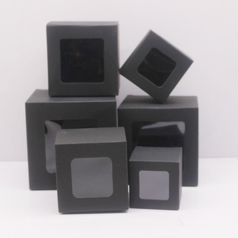 10 Pcs 5/6/7/8/9 Cm In Size, Black/white/kraft Paper/marble Grain Gift Box, Wedding Candy Box