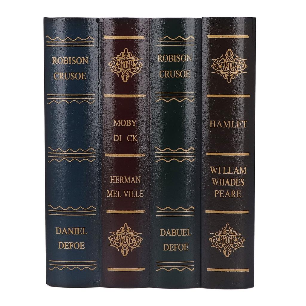 Kniha Ozdoba Vintage   Texturovaný Potah Zlatý Odstín Úložná Funkce Dřevovláknitá Deska Dekorativní Kniha Dekorace pro Domov