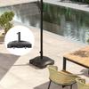 Sonnenschirmständer bis 25 kg befüllbar Schirmständer mit Rollen,