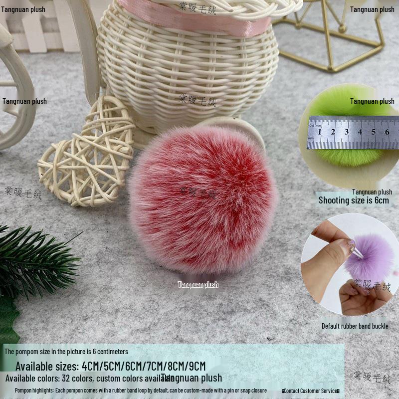 Multi-Color Faux Rabbit Fur Pom Pom for Bags, Clothing, Shoes, and Hats