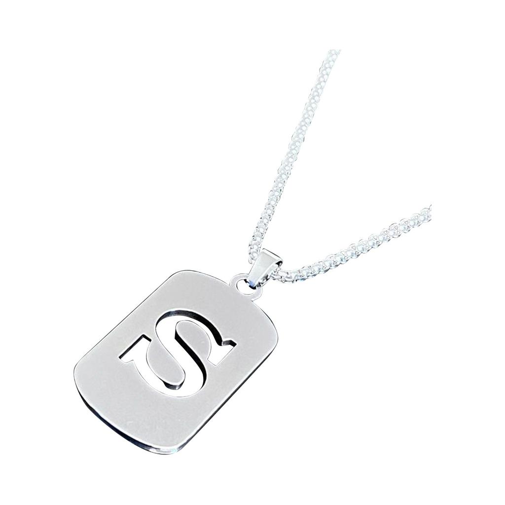 26 English Hollow Titanium Steel Non-fading Jewelry Necklace High-grade  And Winter Sweater Chain