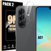 2 Tempered Glass Camera Protectors for Samsung Galaxy A27 5G, 9H Scratch-Resistant Shockproof Protection