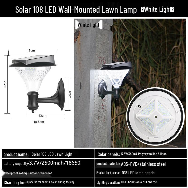 LED Solar Lawn Light - Super Bright Waterproof Outdoor Street & Courtyard Light