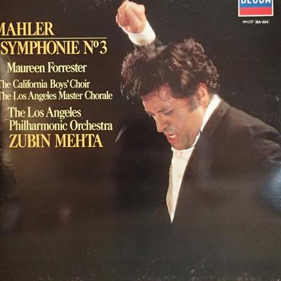 LP Record GUSTAV MAHLER  ZUBIN MEHTA  LOS A  Symphony Nr. 3 DMoll 6481272 Decca 1979 Germany Classical Used