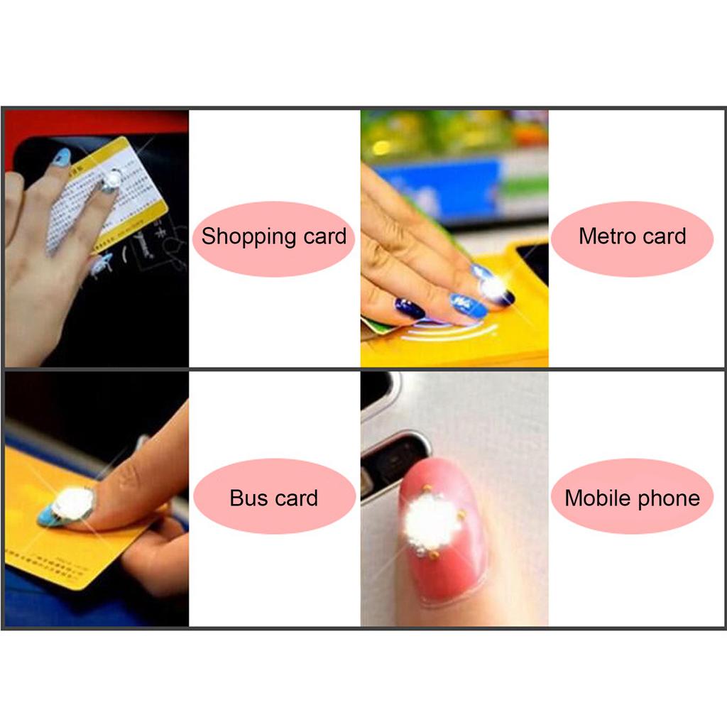 7 stücke NFC Beleuchtung Nail art Aufkleber Verschiedene Farben Selbstklebende Intelligente Nagel Aufkleber