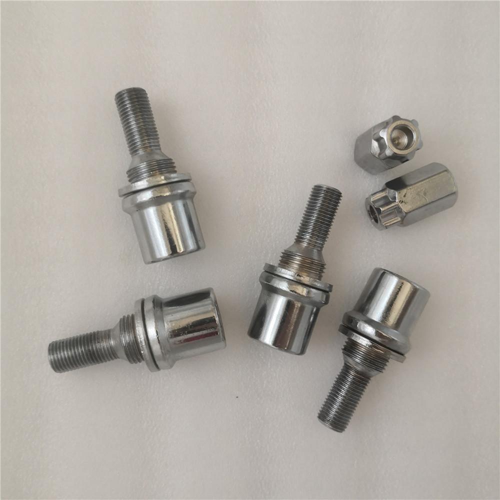 M12*1.25 Anti-theft Wheel Screw Bolt Lock Nut Key Adapter For Peugeot 206 308 3008 207 CC SW 508 Citroen Berlingo C3 Pluriel C5