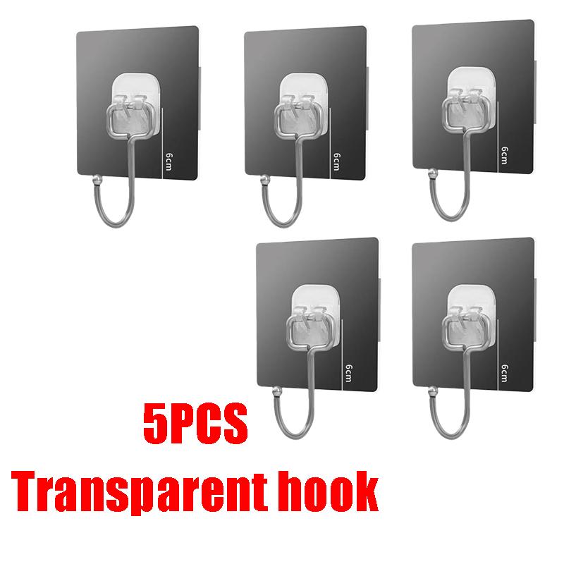 Multi-Function Multiple SpecificationsTransparent Strong Self  Adhesive Wall Hooks Multi-Purpose Wall Hook Key Holder