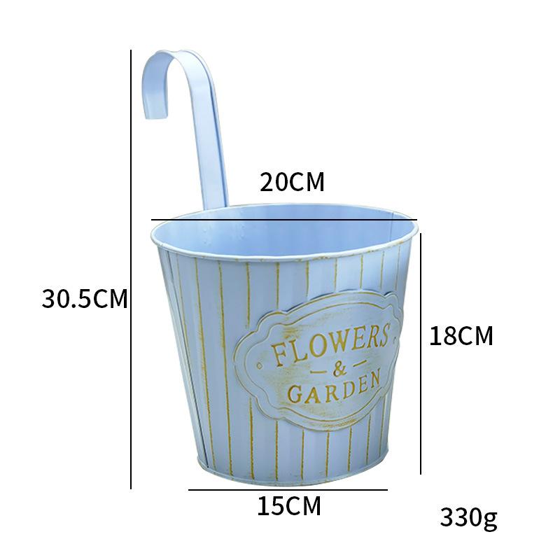 

Новый стиль, Кованый железный цветочный горшок, Съемный, Крюк, Балконный цветочный горшок, Подвесное ведро для суккулентов, Винтажный железный горшок