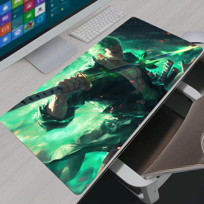 One Piece Zoro Mouse Pad Notbook Gaming Large Keyboard NonSlip Rubber Computer Carpet Desk Mat PC Gamer MousePad Youth Gifts