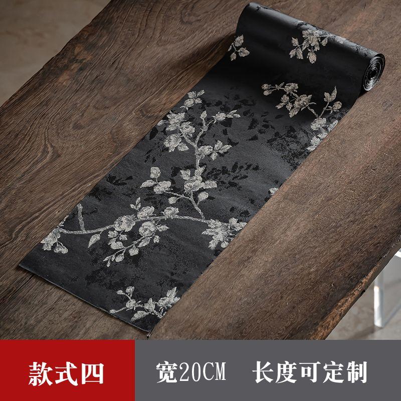 

Ink Dyed Tianxiang Accessible Luxury Classy Tablecloth Fabric Chinese Style Tea Table Mat Mat New Chinese Style Table Runner Zen Retro 20*120cm single seat