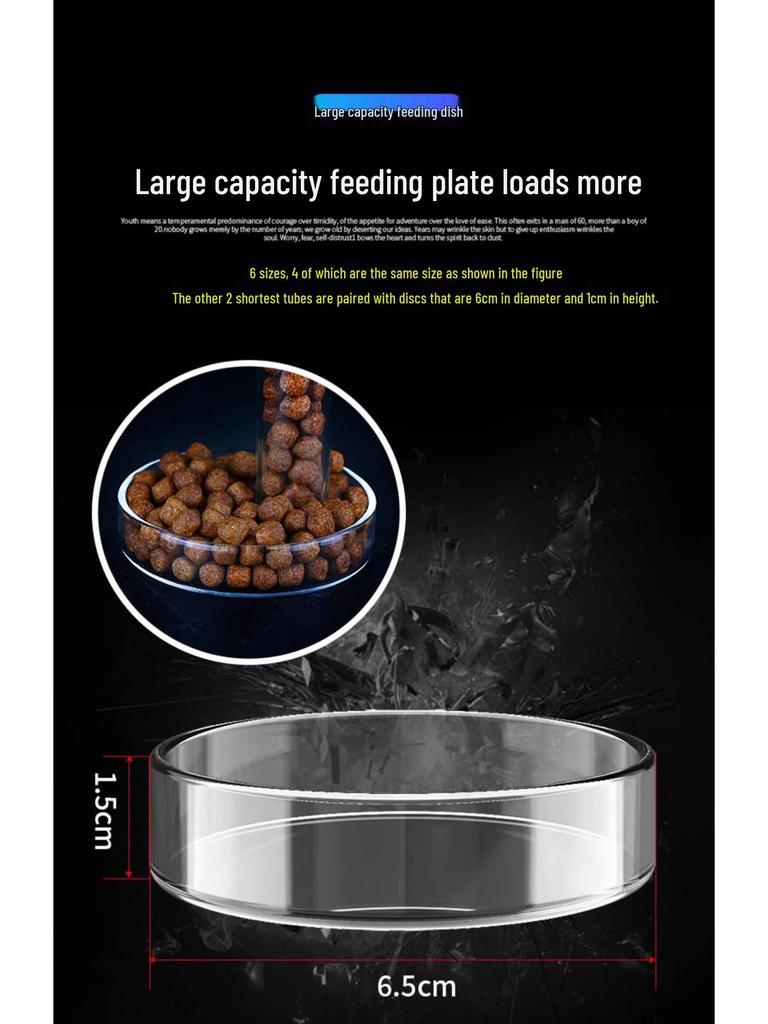 High-Transparency Glass Fish Feeder Tube: Precise Feeding for Shrimp & Small Fish, Prevents Food Scattering.