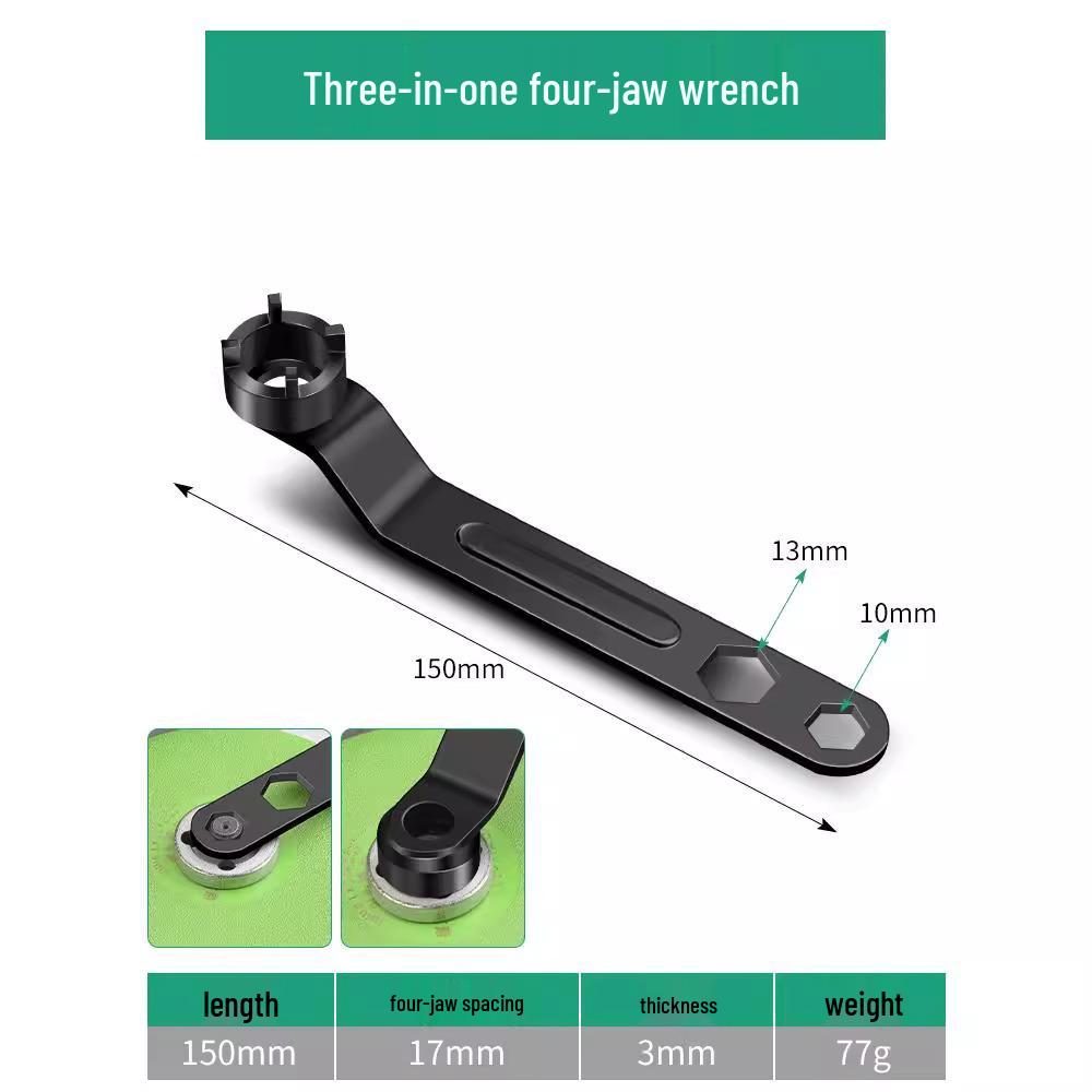 Baolian Uniwersalny Pogrubiony Klucz Czterozębny do Regulacji i Demontażu Szlifierki Kątowej