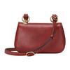 Gucci Blondie Gold Logo Detachable Shoulder Strap Runway Leather Mini Handbag Crossbody Women handbag Deep-Red 698643-UXXAG-6170