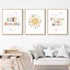 Cartoon Sun Stars Heart Rainbow Butterfly Nursery Nordic Posters Wall Art Canvas Painting Wall Pictures For Baby Kids Room Decor