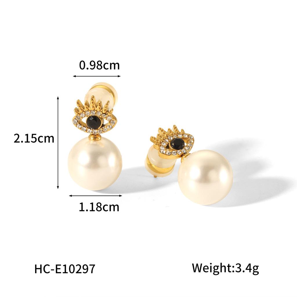 Vintage Pearl Earrings With Bow Heart Shape And Crystal Rhinestones Fashion Dangle Earrings For Women