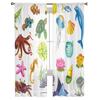 Cartoon Marine Life Animal Tulle Curtains for Living Room Drapes Window Sheer Modern Curtains for Bedroom Decor