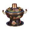Copper Pot Cookware Sturdy Cloisonne for Restaurant Home Parties Blue