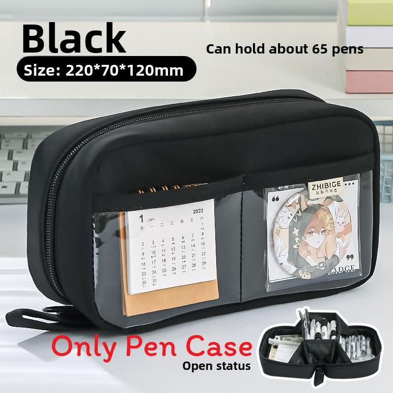 Canvas Pencil Case Large Capacity Durable School Supplies For Students