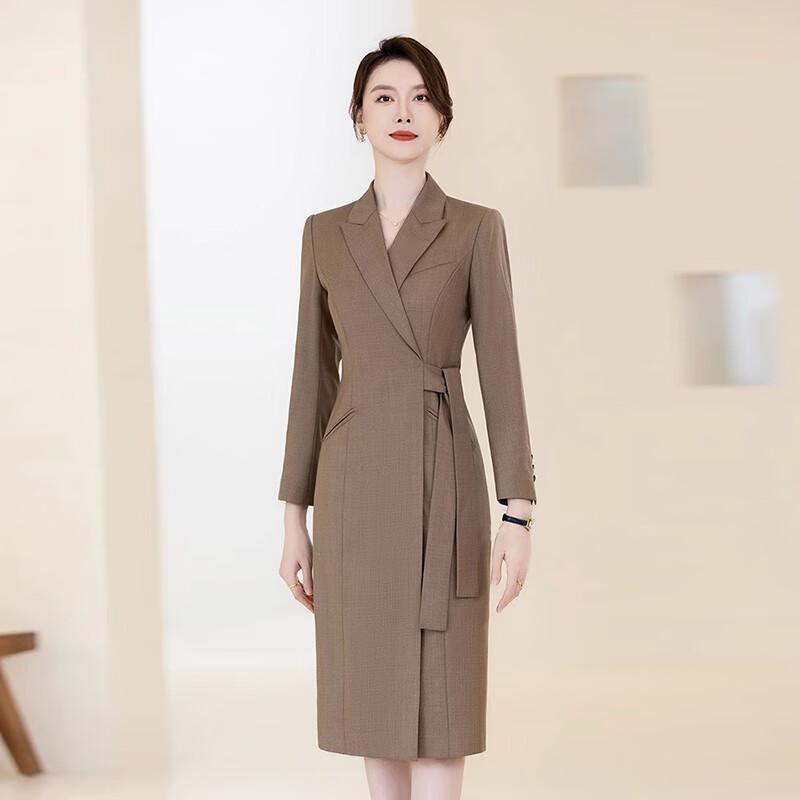 

Trelloman Women s Elegant Blazer Midi Dress S