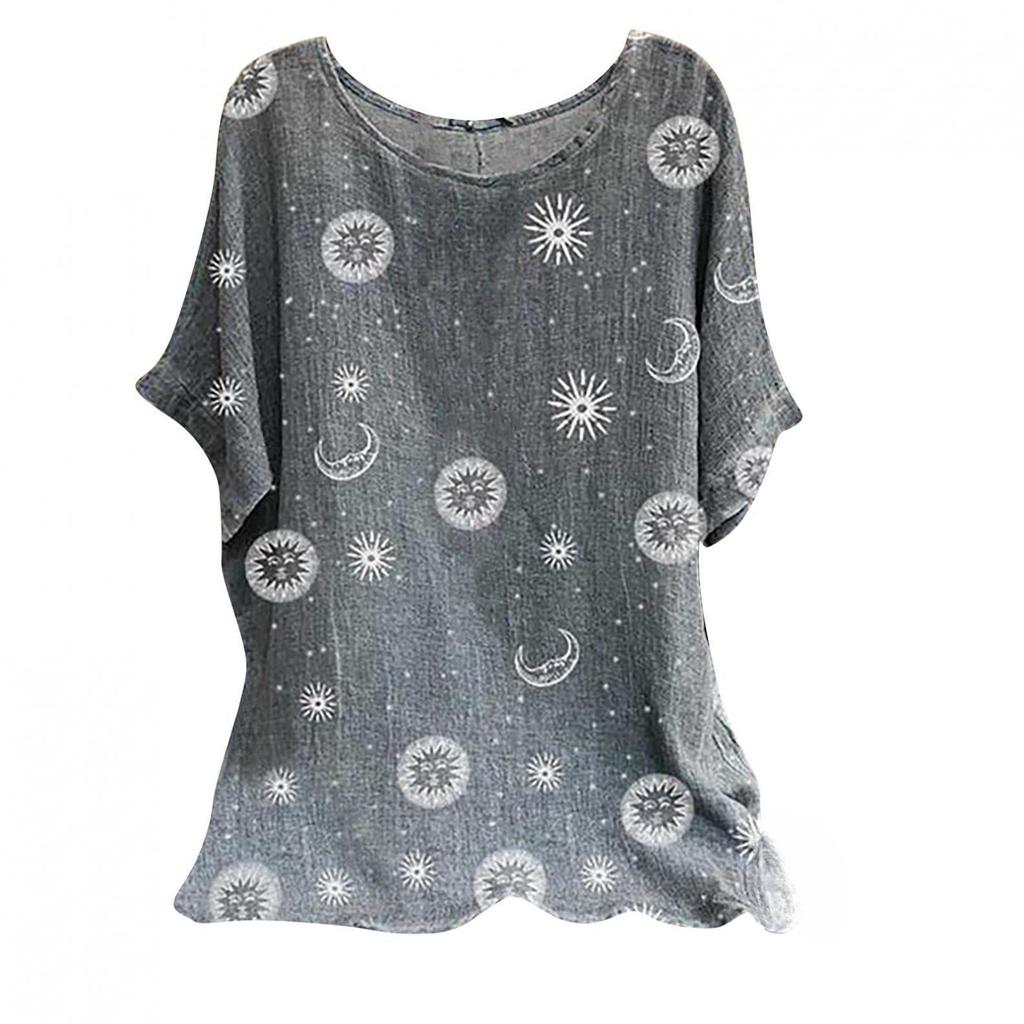 Plus Size XL-7XL Summer Trendy T Shirt Women's 3d Printed Top