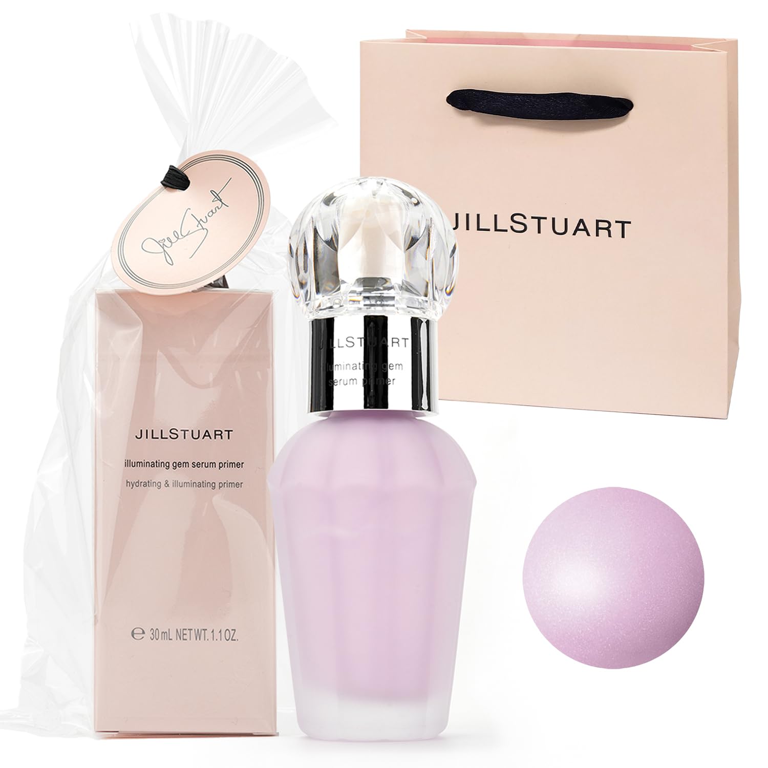 

[Authentic Japanese Product] JILL STUART Illuminating Gem Serum Primer (#01 Lavender Gem) 30mL, Makeup Base, Cosmetics, Birthday Gift, Shopper Include