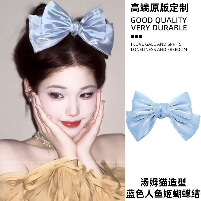 

Tom s Dream Cat Big Bow Bow Tie Headdress Necklace Lace Gloves Purple Pink White Hanging Neck Accessories Blue Mermaid Ji Bows Hairpin