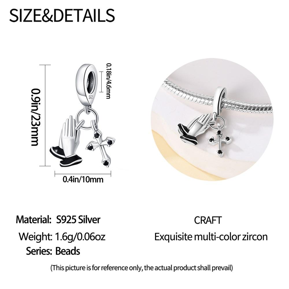 Original Copper Charms Luxury Hand Religious Guardian Prayers Beads Fit Bracelet Diy Women Making Delicate Gift