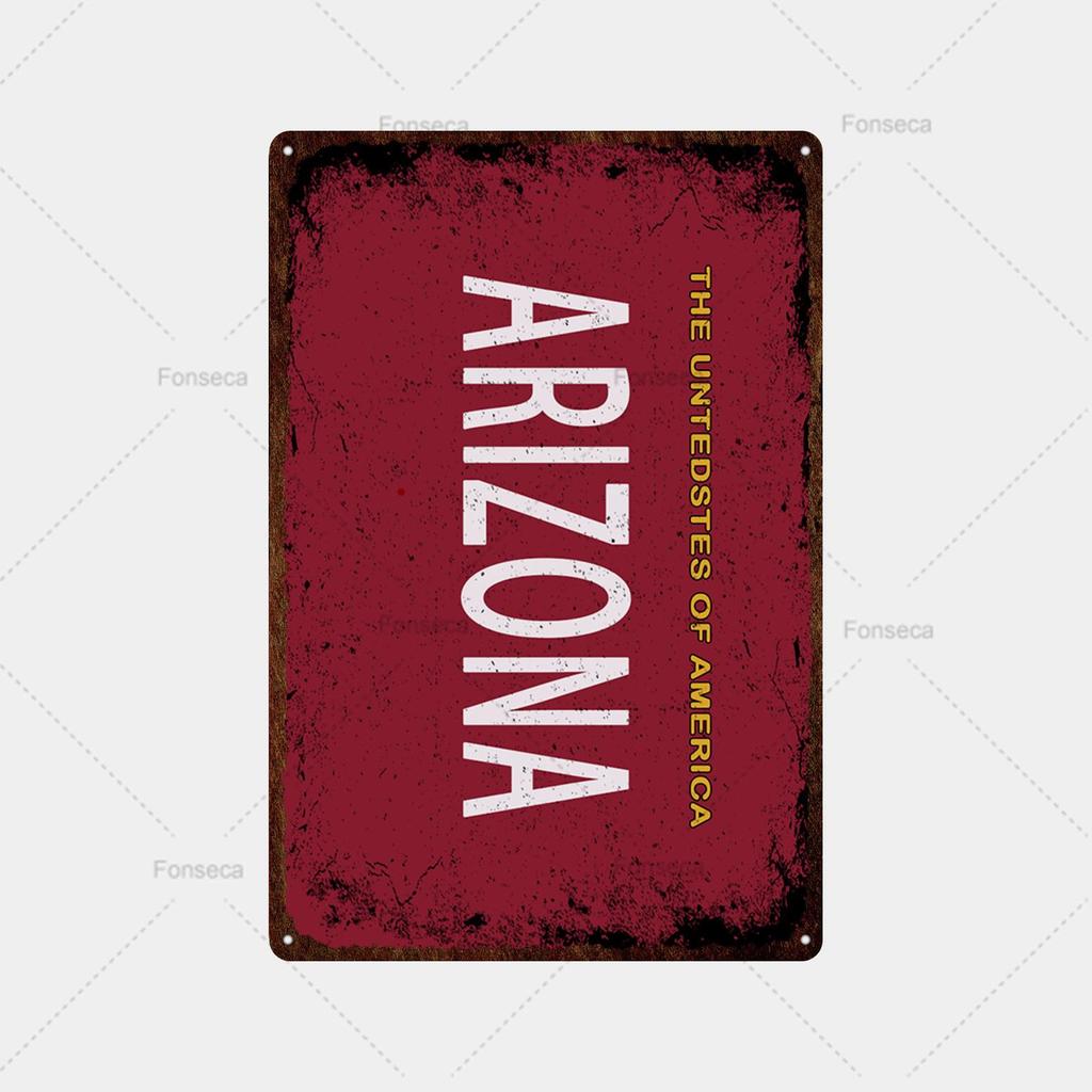 Place Name Sign Metal Sign Vintage Tin Sign Plaque Metal Bar Retro Wall Decor Bar Club Man Cave Metal Poster