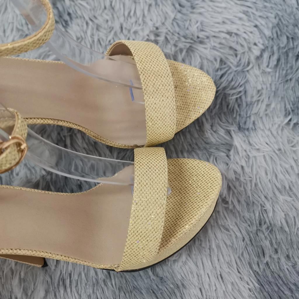 Women Sandals Summer Sexy Crystal Flash Open Toes 14cm Supper High Heels Patent Leather Nighclub Platform Party Wedding Shoes