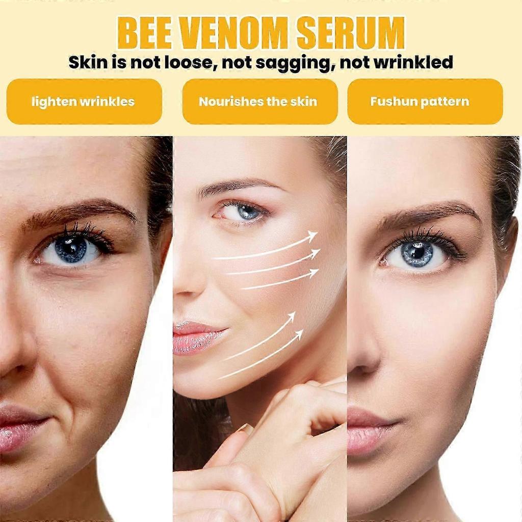 Serum z Jadu Pszczelego, Esencja Przeciwzmarszczkowa z Jadu Pszczelego, Nawilżające Serum Odżywcze do Skóry z Kolagenem