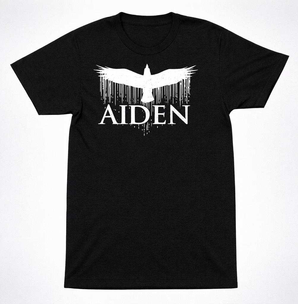 

Aiden Dove Logo Shirt Emo Post-Hardcore Music Bird Band Gothic Black Tee M