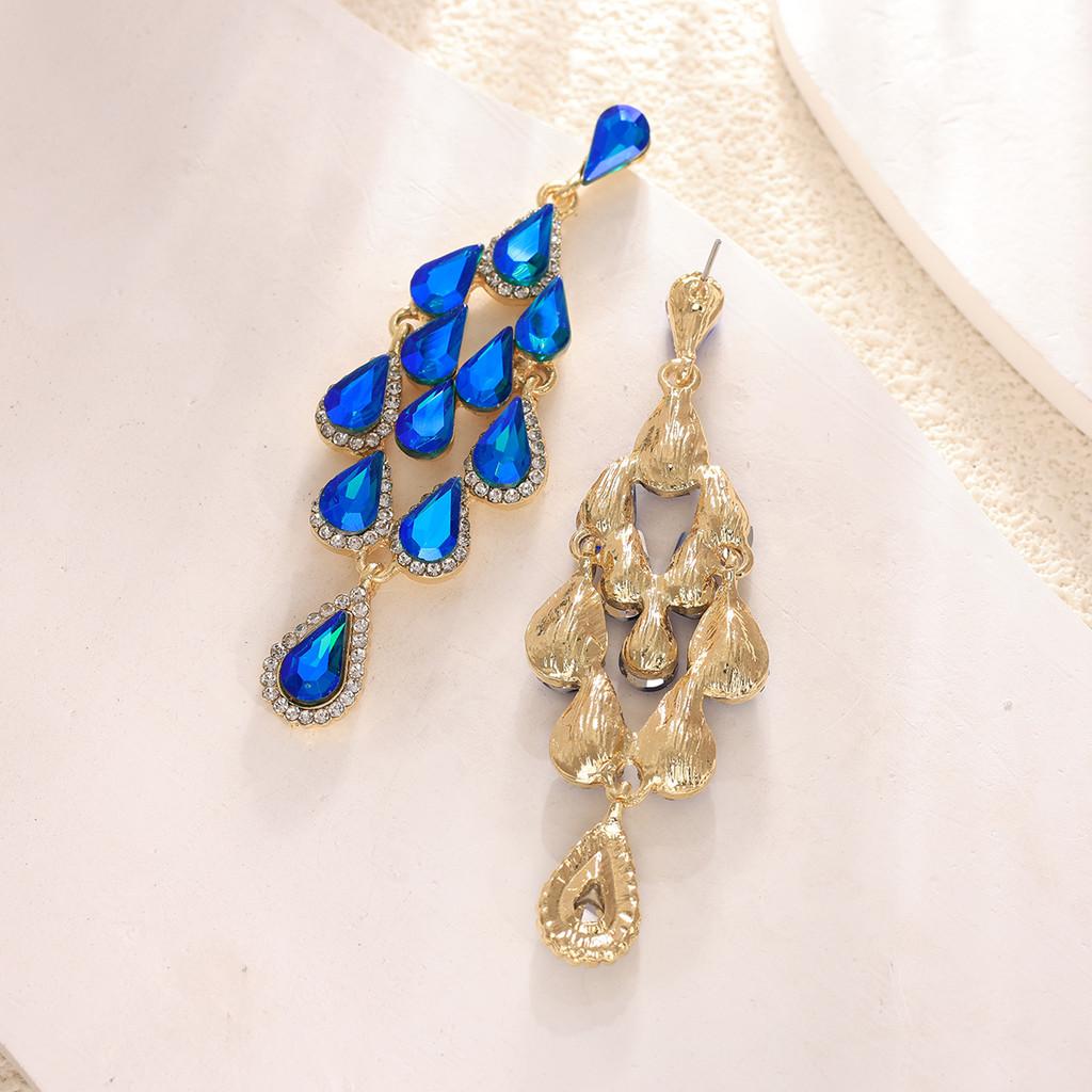 Alloy Diamond Shape Drop Water Drop Earrings For Women Spring Fashion Jewelry