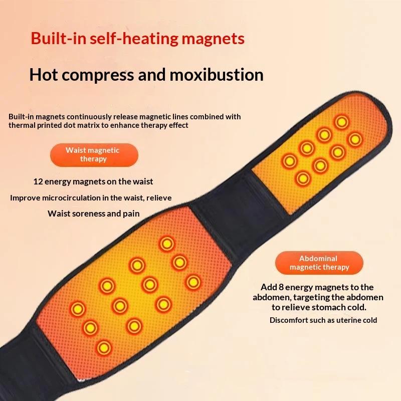 Lower Back Support Brace With Self Heating Adjustable Waist Belt For Lumbar Pain Relief Men Women Health Care Massager