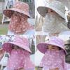 Women Summer Wide Brim Protective Cover UV Protection Hats Sun Hat Visor Caps