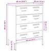 Sideboard Pink 68 x 39 x 89 cm Steel