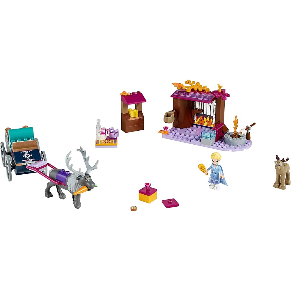 LEGO Disney Princess Elsa's Wagon Adventure Set 41166 with Mini Figures and Accessories