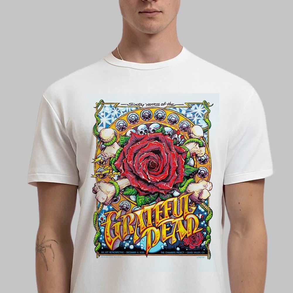 60 Years Of The Grate*ful Dead Grass Valley CA On December 6 2025 T-Shirt Unisex Unisex T-Shirt S