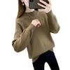 Stylish and Simple Versatile Semi-turtleneck Knitted Sweater with Inner Top Women's Autumn and Winter New Solid Color Pullover Sweater Bottoming Shirt