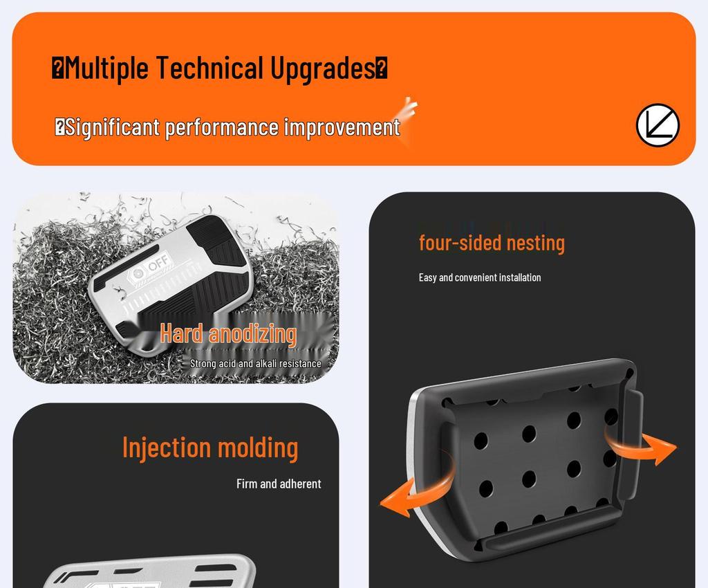 Wuling Rongguang EV Anti-Slip Accelerator & Brake Pedal Covers for Interior Modification