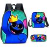 Rainbow Friends Zaino Scolastico Rainbow Friends Zaino Cartone Animato Borsa a Tracolla Astuccio Set da Tre Pezzi