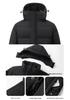 Men's Long Sports Down Coat - Over-the-Knee Winter Jacket for Students