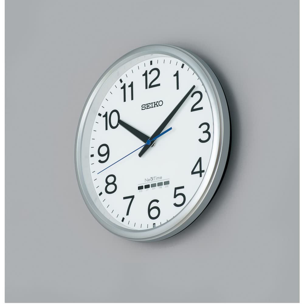 Seiko Clock Wall Clock Office Type Seiko Next Time Silver Metallic Diameter 310 X 51 Mm ZS254S Radio-controlled