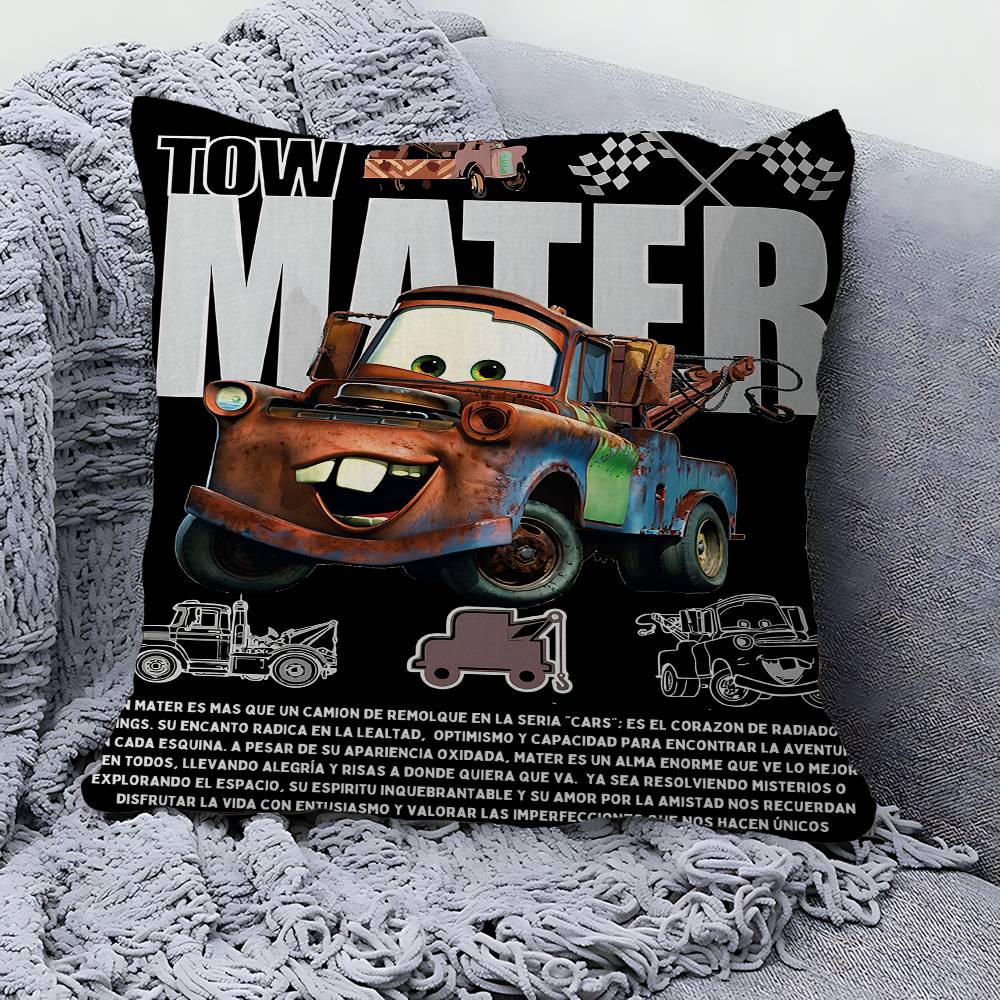 Cartoon L-lightning Anime M-mcQueen Office Cushion Pillowcase Car Cushion Cover45X45CM Lumbar Pillowcase Sofa Pillowcover