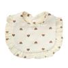 Baby Cotton Gauze Bibs With Ruffled Edge Soft Absorbent Drool Bib For Newborns Infants Toddlers Saliva Towel Burp Cloth